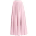 thumbnail image 1 of Landzoo One Summer Women's Solid Color Chiffon Skirt Women's High Waist Long Skirt Beautiful Casual Women's Skirt, 1 of 8