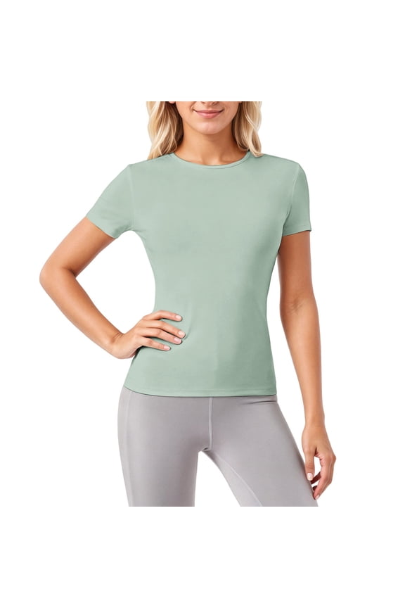 Summer Workout T Shirt Stretchy Fitness Yoga Top Slim Fit Running Shirt For Outdoor Sports Activewear Stylish Beautiful Women's T-Shirts