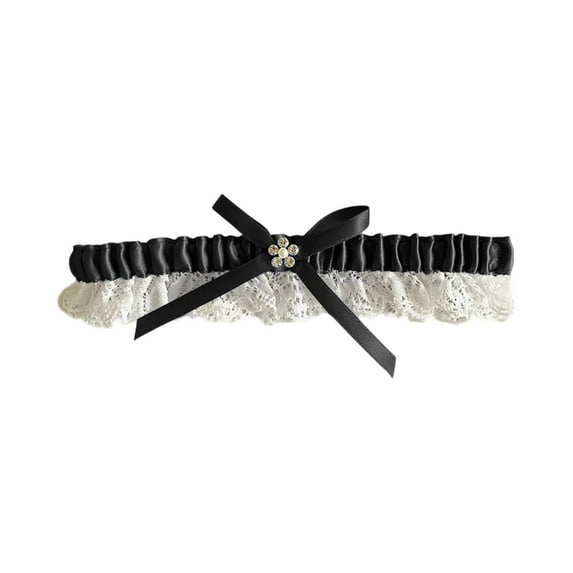 Landzoo One The Bride's Wedding Garter With Lace Rhinestone Leg Loops Cozy Stylish Basic Suspenders