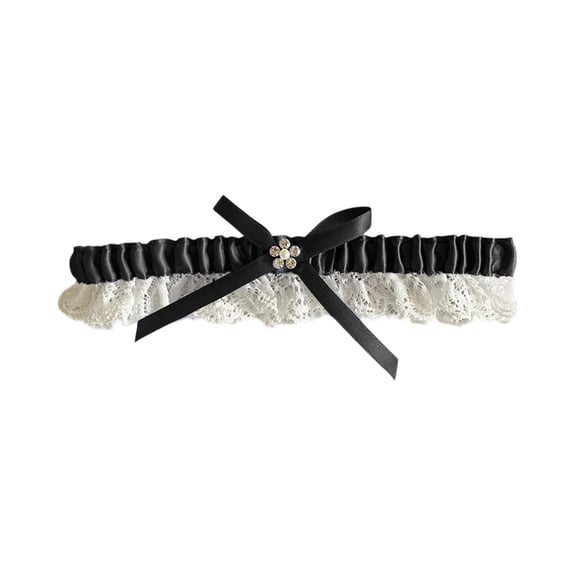 Landzoo One The Bride's Wedding Garter With Lace Rhinestone Leg Loops Cozy Stylish Basic Suspenders