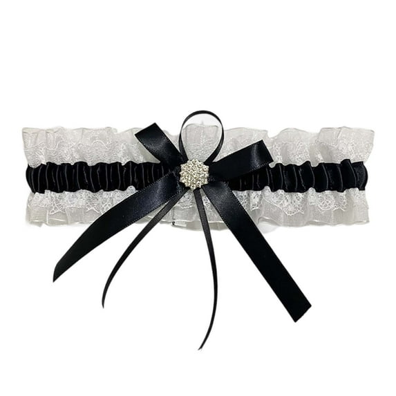 Landzoo One The Bride's Wedding Garter With Lace Rhinestone Leg Loops Cozy Stylish Basic Suspenders