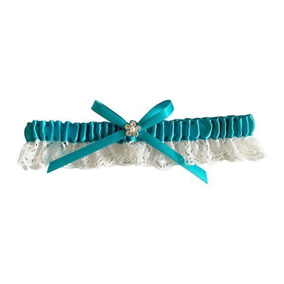 Landzoo One The Bride's Wedding Garter With Lace Rhinestone Leg Loops Soft Stylish Basic Suspenders