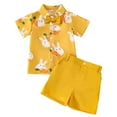 thumbnail image 1 of Landzoo One Toddler Boys & Girls Bunny Carrot Print Short Sleeve Outfit Set Casual Summer T Shirt & Shorts Cute Casual Boy’s Homewaer 2-3 Years, 1 of 9