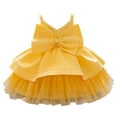 thumbnail image 1 of Landzoo One Toddler Girls' 1st Birthday Princess Dress With Bow & Tulle Skirt Strapless Flower Girl Party Gown For Baby 1 3 Years Beautiful Cute Casual Girl's Dress 18-24 Months, 1 of 8