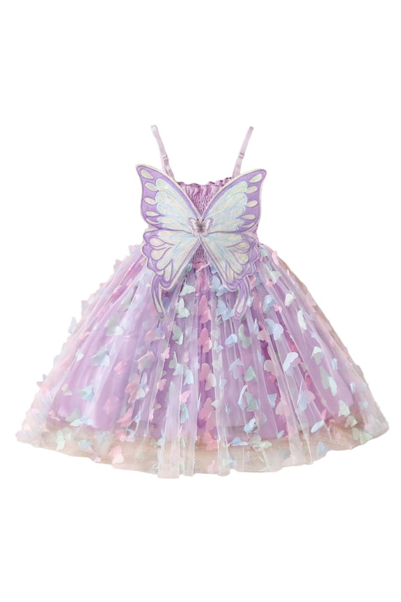 Toddler Girls Sleeveless Suspenders Dress Dance Party Princess Dresses Clothes Beautiful Cute Cozy Girl's Dress 12-18 Months
