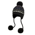 thumbnail image 1 of Landzoo One Winter Knitted Hat With Ear And Tie Closure For Cold Weather Thermal Ear Cap Soft Stylish Basic Bomber Hats, 1 of 3