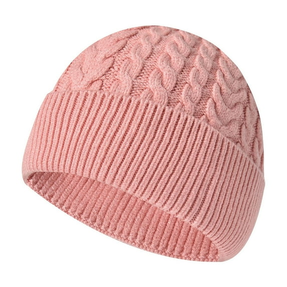 Landzoo One Winter Knitting Thickened Warm Knitted Hat Female Face Show Small Cartoon Protector Cold Hat Casual Pullover Hat Warm Stylish Hats