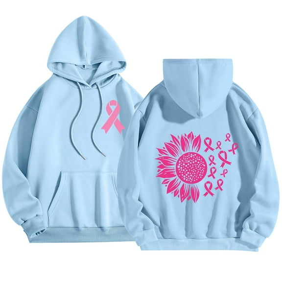 Landzoo One Women Long Sleeve Letter Printed Hoodie Loose Oversize Sweatshirts Pullover Sweatshirts Top Blouse Stylish Breathable Women's Hoodie S