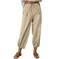 thumbnail image 1 of Landzoo One Women Summer High Waisted Linen Pants Wide Leg Long Pant Trousers With Pocket Comfy Casual Loose Pants Soft Beautiful Women's Casual Pants, 1 of 8