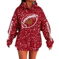 thumbnail image 1 of Landzoo One Women's Fashion Hoodie With Sparkly Print Long Sleeve Pullover Sweatshirt Casual Comfortable Warm Zip Up Hooded Jacket For Daily Wear And Football Events Cozy Breathable Women's Hoodie M, 1 of 1