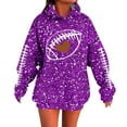 thumbnail image 1 of Landzoo One Women's Fashion Hoodie With Sparkly Print Long Sleeve Pullover Sweatshirt Casual Comfortable Warm Zip Up Hooded Jacket For Daily Wear And Football Events Cozy Breathable Women's Hoodie S, 1 of 1