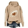 thumbnail image 1 of Landzoo One Women's Football Print Hoodie Soft Pullover Sweatshirt Cozy Casual Long Sleeve Hooded Top For Fall Spring Everyday Wear Stylish Breathable Women's Hoodie S, 1 of 1