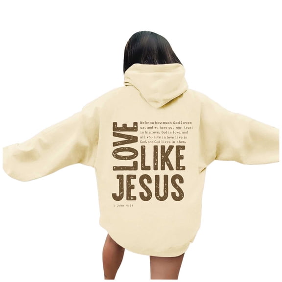 Landzoo One Women's Letter Print Hoodies Long Sleeved With Pockets Hoodie Cozy Breathable Women's Hoodie S