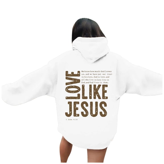 Landzoo One Women's Letter Print Hoodies Long Sleeved With Pockets Hoodie Cozy Stylish Women's Sweatshirt M