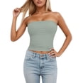 thumbnail image 1 of Landzoo One Women's Tube Top Sleeveless Stretchy Camisole Removable Padding Strapless Shirt For Layering And Outerwear Cozy Stylish Basic Tube Tops, 1 of 6