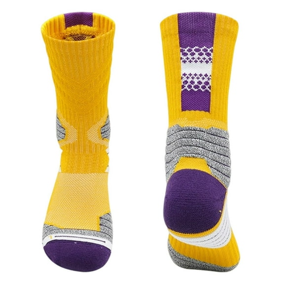 Landzoo One Youth High Top Basketball Socks For Kids Athletic Crew Socks With Arch Support Cushioned Sports Socks For Boys And Girls Soft Stylish Basic Stockings