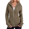 thumbnail image 1 of Landzoo One Zip Up Hooded Jacket Soft Thermal Sweatshirt For Outdoor Athletic Running Jogging Casual Comfort Wear Cozy Stylish Women's Sweatshirt M, 1 of 1