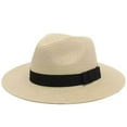 thumbnail image 1 of Landzoo Sunscreen Straw Sunshade Top Hat Seaside Straw Woven Wide Brim Tourist Beach Hat Comfy Breathable, 1 of 3
