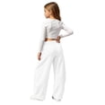 thumbnail image 1 of Landzoo Teen Girls Active Pants Curved Leg Sweatpants With Pockets Fall Casual Kid Girls Baggy Trousers, 1 of 6