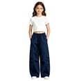 thumbnail image 1 of Landzoo Teen Girls Athletic Cargo Pants Wide Leg With Pockets And Drawstring Fall Casual Kid Girls Baggy Trousers, 1 of 6