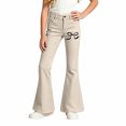 thumbnail image 1 of Landzoo Girls Flared Pants Bowknot Graphic Slim Fit High Waisted Fall Casual Kid Girls Trousers, 1 of 4
