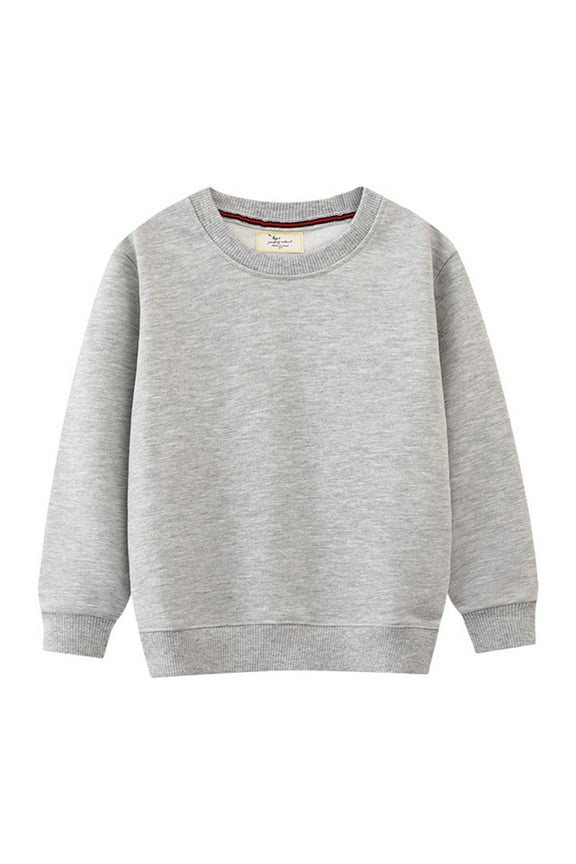 Toddler Baby Boy Girl Crewneck Sweatshirt, Casual Long Sleeve Pullover Tops, Warm Fall Winter Clothes, 2T-7T