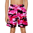thumbnail image 1 of Landzoo Toddler Boys Shorts Camouflage Elastic Waist With Drawstring Summer Breathable Boys Board Shorts Size 5-6 Years Pink, 1 of 6