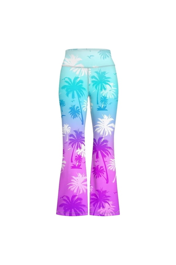 Toddler Girls Pants Cute Cat Print Elastic Waist Summer Breathable Pants Size 1-2 Years Purple