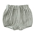 thumbnail image 1 of Landzoo Toddler Girls Shorts Plaid Elastic Waist Lightweight Summer Casual Girls Cute Shorts Size 3-6 Months Black, 1 of 6