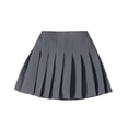 thumbnail image 1 of Landzoo Toddler Kids Girls Skirts Solid Color Elastic Waist A-Line Summer Loose Fit Girls Pleated Skirt Size 17-18 Years Grey, 1 of 7