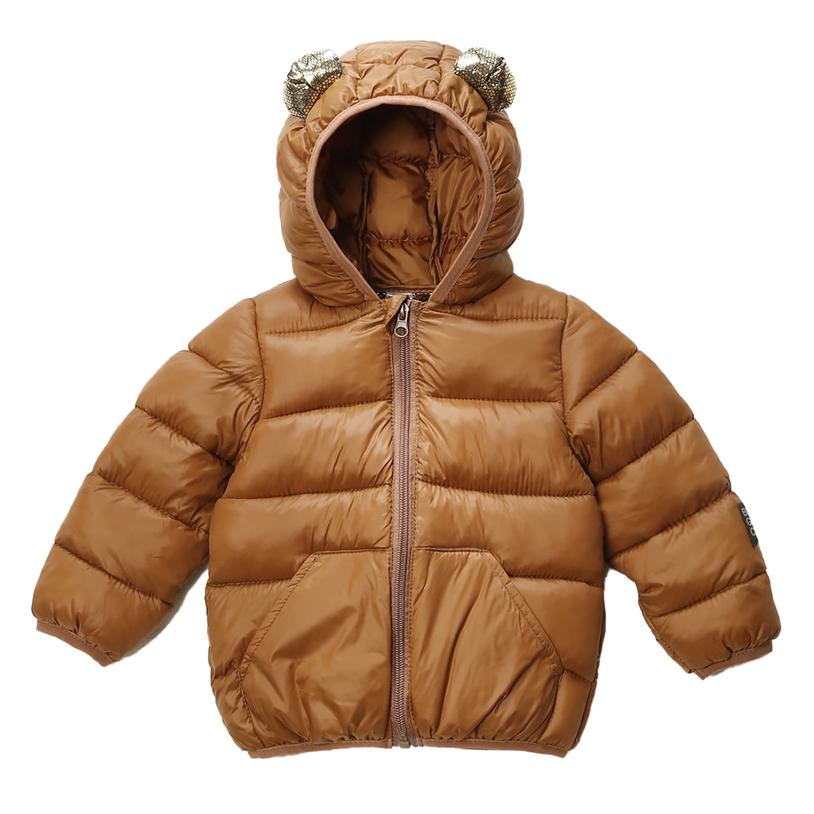 Little Surprise Box Ivory Deer & Mushroom Winter Jacket for Kids main image 1