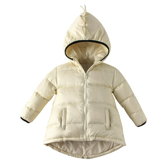 Landzoo Winter Coats Kids Toddler Baby Boys Girls Solid Color Padded Jacket Winter Warm Clothes Outerwear Coat Toddler Outerwear Windproof Warm Coat