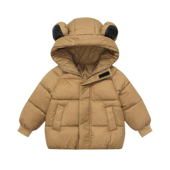 Landzoo Winter Down Coats For Kids Baby Boys Girls Jacket Bear Hoods Outerwear Toddler Outerwear Windproof Warm Coat