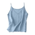 thumbnail image 1 of Landzoo Women'S Tank Tops Solid Color Sleeveless V-Neck Undershirt Summer Quick Dry Women Vest Size 2XL Light blue, 1 of 3