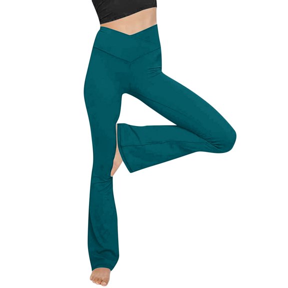 Landzoo Women Solid Color Workout Leggings Pant Fitness Sports Running Yoga Athletic Pants Fashion Soft Loose Outwear Pant Cozy Beautiful Yoga Pants