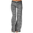 thumbnail image 1 of Landzoo Women Striped High Waist Elastic Loose Wide Leg Trousers Dancing Yoga Pants Cozy Breathable Sporty Women's Yoga Pants, 1 of 3