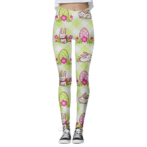 Landzoo Women's Easter Print Middle Waist Leggings Fitness Pants For Sports Tailored Skin friendly Women's Fitness Pants