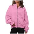 thumbnail image 1 of Landzoo Women's Loose Coat Hooded Cardigan Zipper Hoodie Warm Breathable Women's Hoodie, 1 of 6