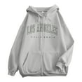 thumbnail image 1 of Landzoo Women's Sports Shirt With Letter Print Long Sleeved Hooded Sweatshirt Zipper Top Casual Top Shirt Hooded Sweatshirt Warm Breathable Women's Hoodie, 1 of 2