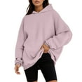 thumbnail image 1 of Landzoo Womens Oversized Sweatshirts Pullover Hoodies Artificial Short Velvet Oversized Hoodies Hooded Sweatshirts Casual Pullover Loose Lightweight Fall Winter Clothes Warm Women's Hoodie, 1 of 5