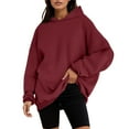 thumbnail image 1 of Landzoo Womens Oversized Sweatshirts Pullover Hoodies Artificial Short Velvet Oversized Hoodies Hooded Sweatshirts Casual Pullover Loose Lightweight Fall Winter Clothes Warm Women's Hoodie, 1 of 5
