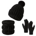 thumbnail image 1 of Landzoo Womens Winter Hat Scarf Glove Set Lined Knit Hat Warm Long Scarf Winter 3 PC Set Lightweight Fashionable Adult Scarf Hat Glove Set, 1 of 6