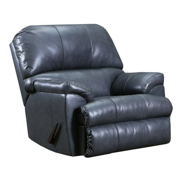 Lane Furniture 4010 Montego 20" TopGrain Leather Recliner in Gray