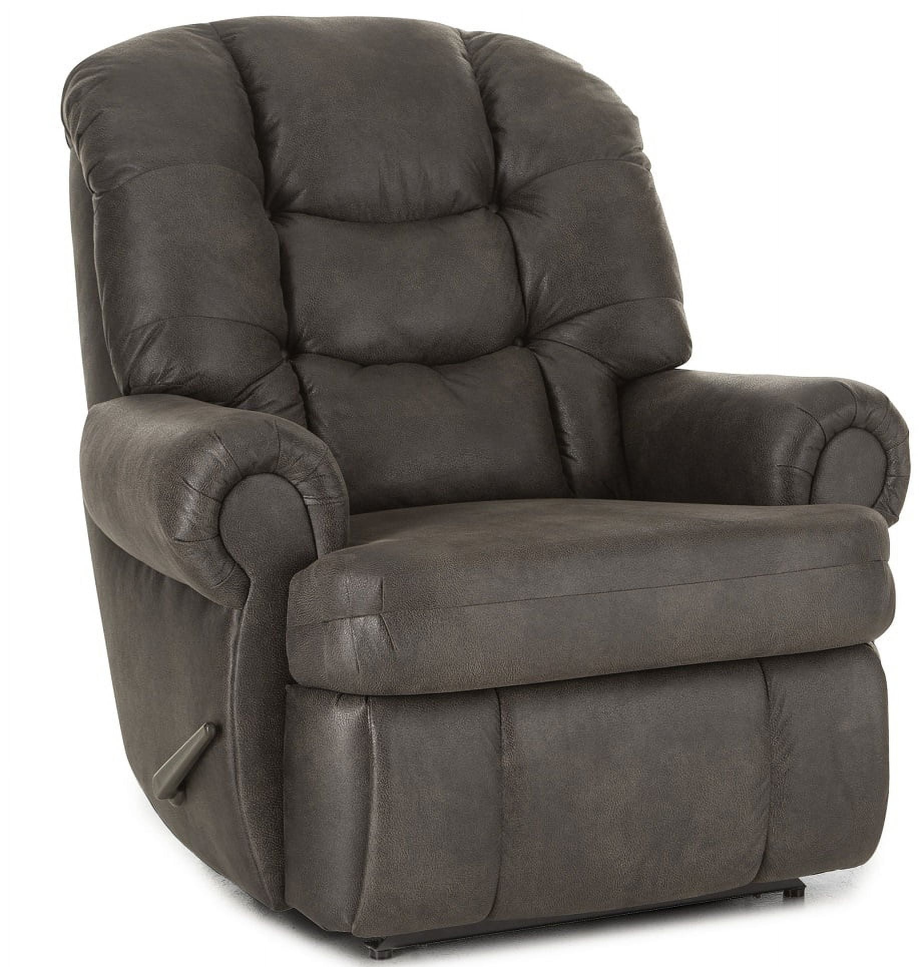 Lane Home Furnishings King of Comfort Stallion Big Man Recliner, 500 lbs, Charcoal, 79" x 25" x 36"