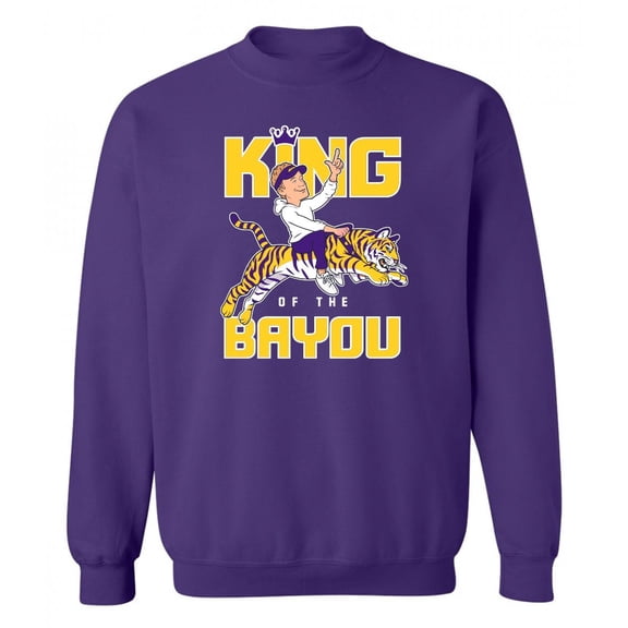 Lane Kiffin King Bayou Louisiana Crew Neck Sweatshirt