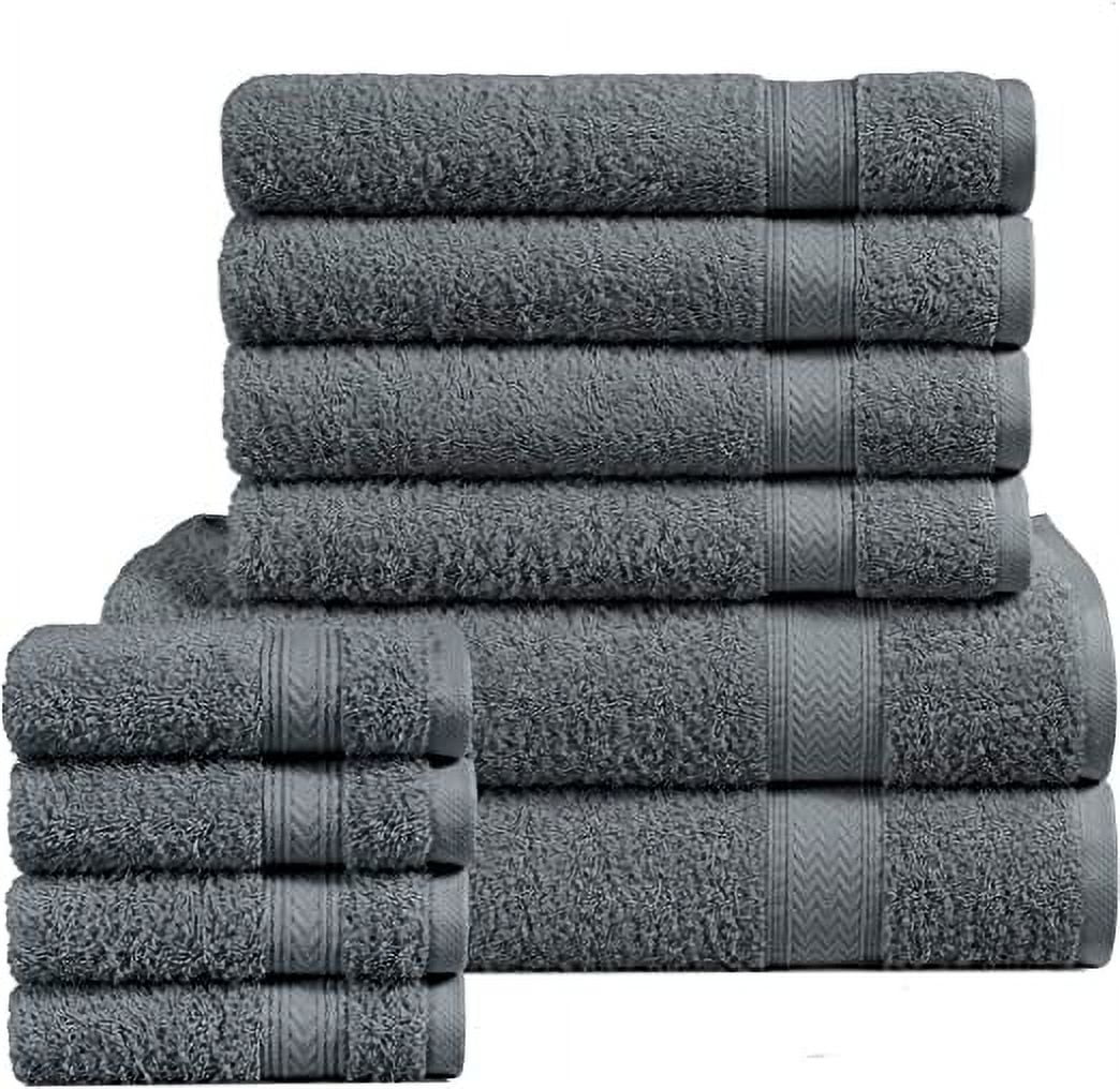 LANE LINEN Kitchen Towels Set - 100% Pure Cotton Super Absorbent Hand  Towel, Grey Tea Towels, Soft & Durable, Pack of 12 – 15”x25”, Grey Stripe