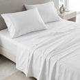 thumbnail image 1 of LANE LINEN 100% Cotton Sheets Set - 450 Thread Count Sheets Queen, Silky Soft Sateen Weave, 15" Deep Pocket Fitted Sheet, Soft & Breathable - White, 1 of 9