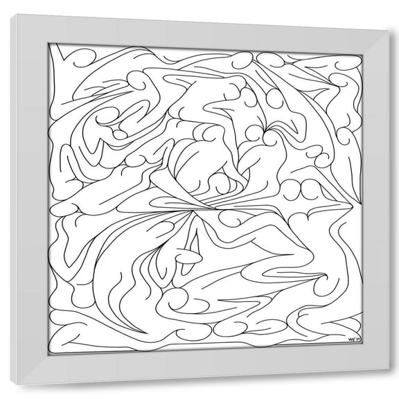 Lane Oisettes 26x26 White Modern Wood Framed Wall Art Titled - Joy 20