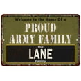 thumbnail image 1 of Lane Proud Army Family Sign Gift 8x12 Metal Sign 108120023209, 1 of 1