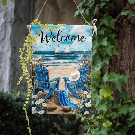 Lane Seaside Escape Summer Garden Flag Unique Design Garden Adding Charm To Your Garden Perfectly Matching Any Style A Scenic Among Neighbors! Flags_ Banners & Accessories Home Decor